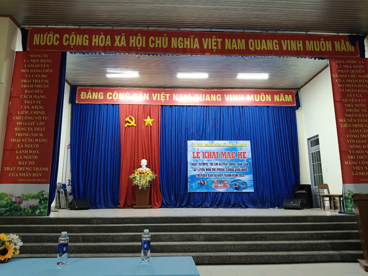 tổ chức Lễ Khai mạc hè, Ngày Olympic trẻ emvà Phát động toàn dân tập luyện môn bơi phòng, chống đuối nước trên địa bàn xã Hiệp Thạnh năm 2025.