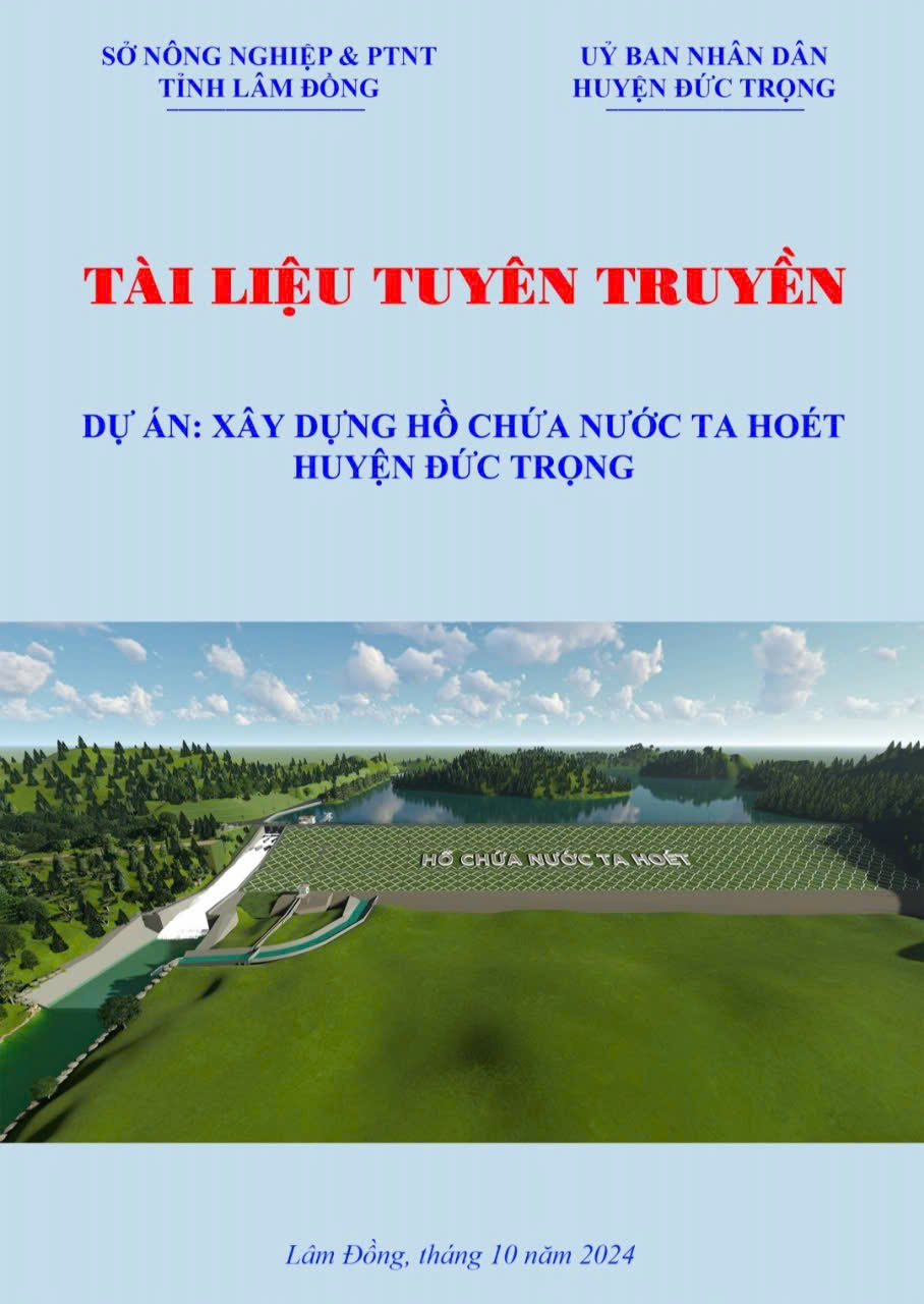 Tài liệu tuyên truyền Dự án: Xây dựng hồ chứa nước Ta Hoét, huyện Đức Trong